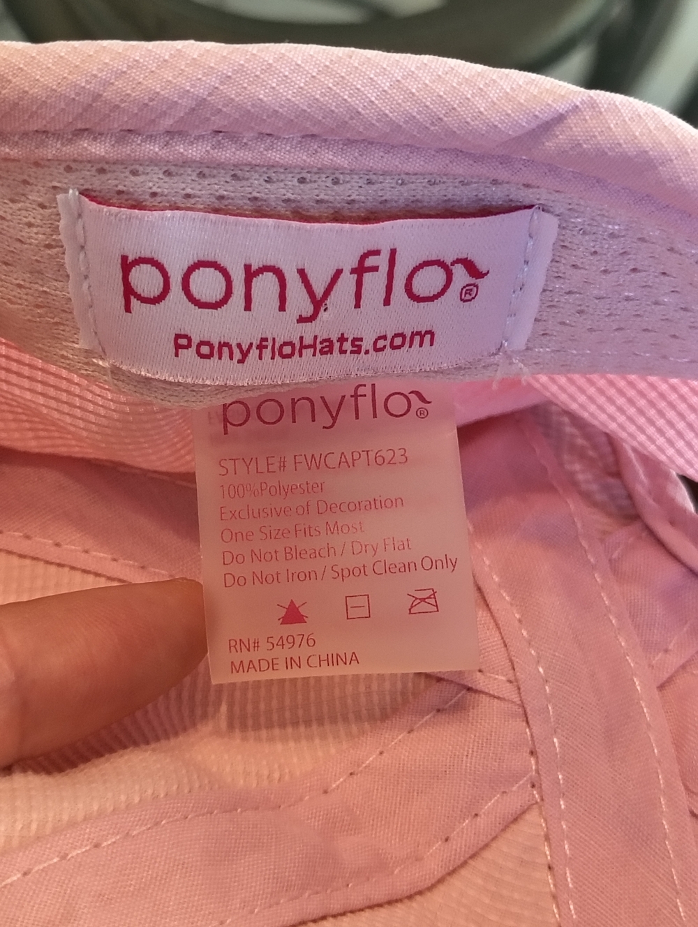 Pink Ponyflo Baseball Cap - Picture 2 of 5
